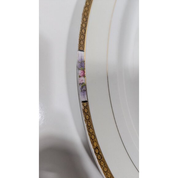 Noritake Chanossa Oval Serving Platter Porcelain Gold Floral Trim Vintage - Picture 9 of 16